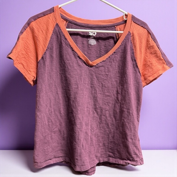 Plum & Peach Dream Crop Short Sleeve Tshirt β NWOT Juniors XXL! ππ - Picture 5 of 5